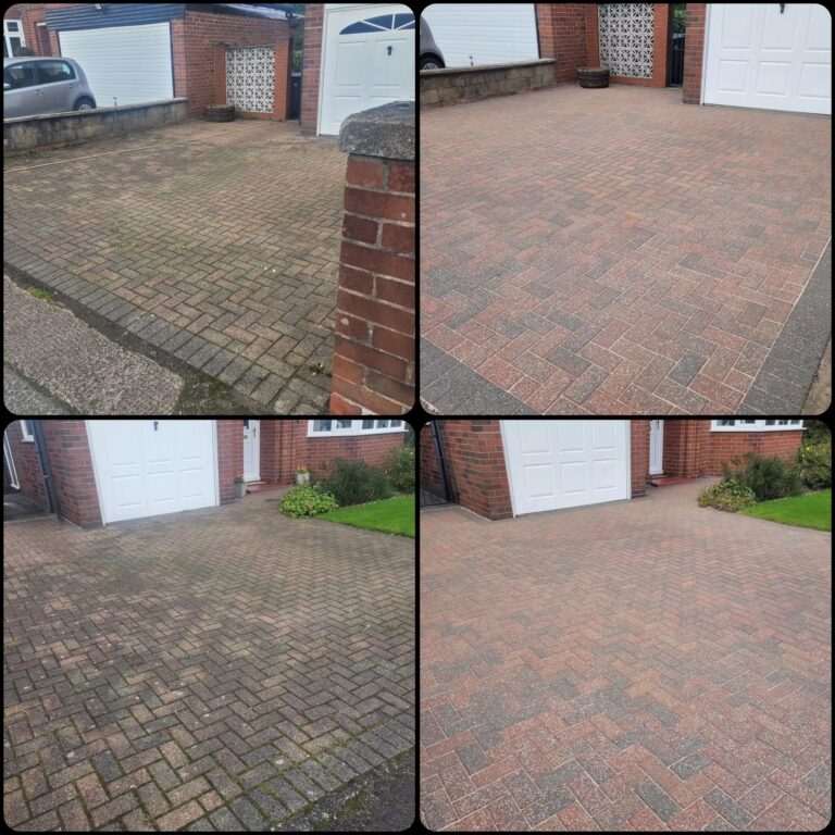 A side by side before and after comparison of our work