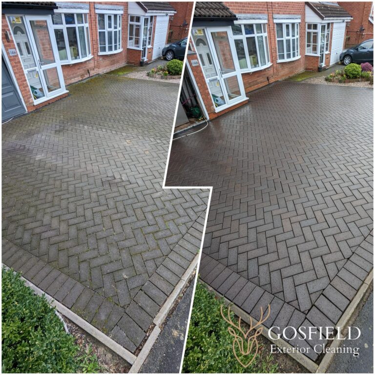 A side by side before and after comparison of our work