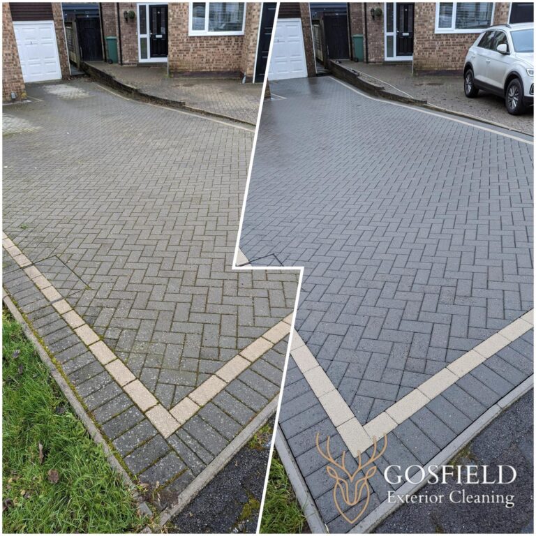 A side by side before and after comparison of our work