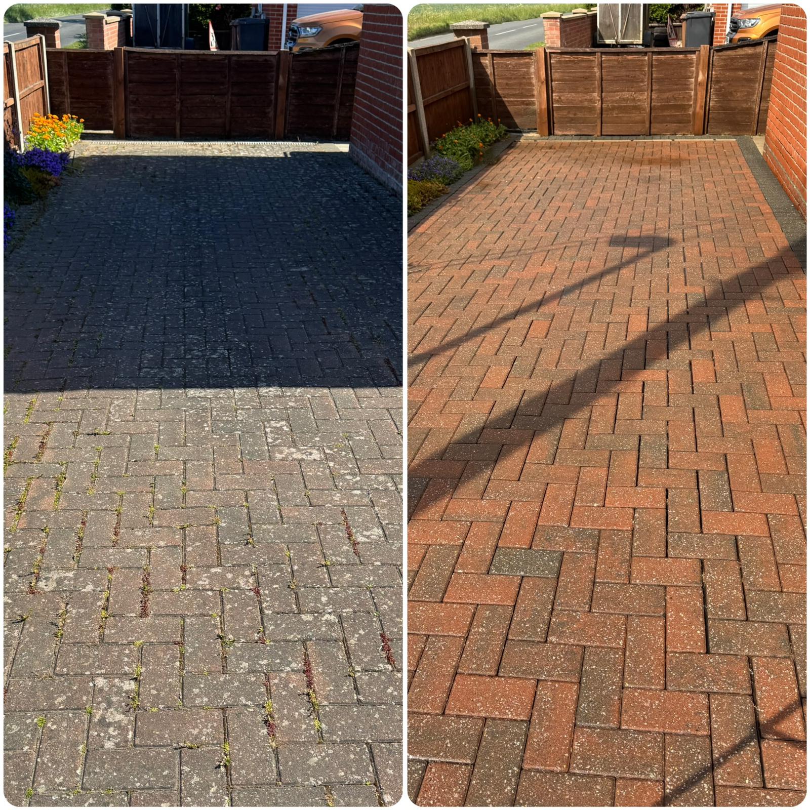 Driveway Cleaning Before and After in Colchester