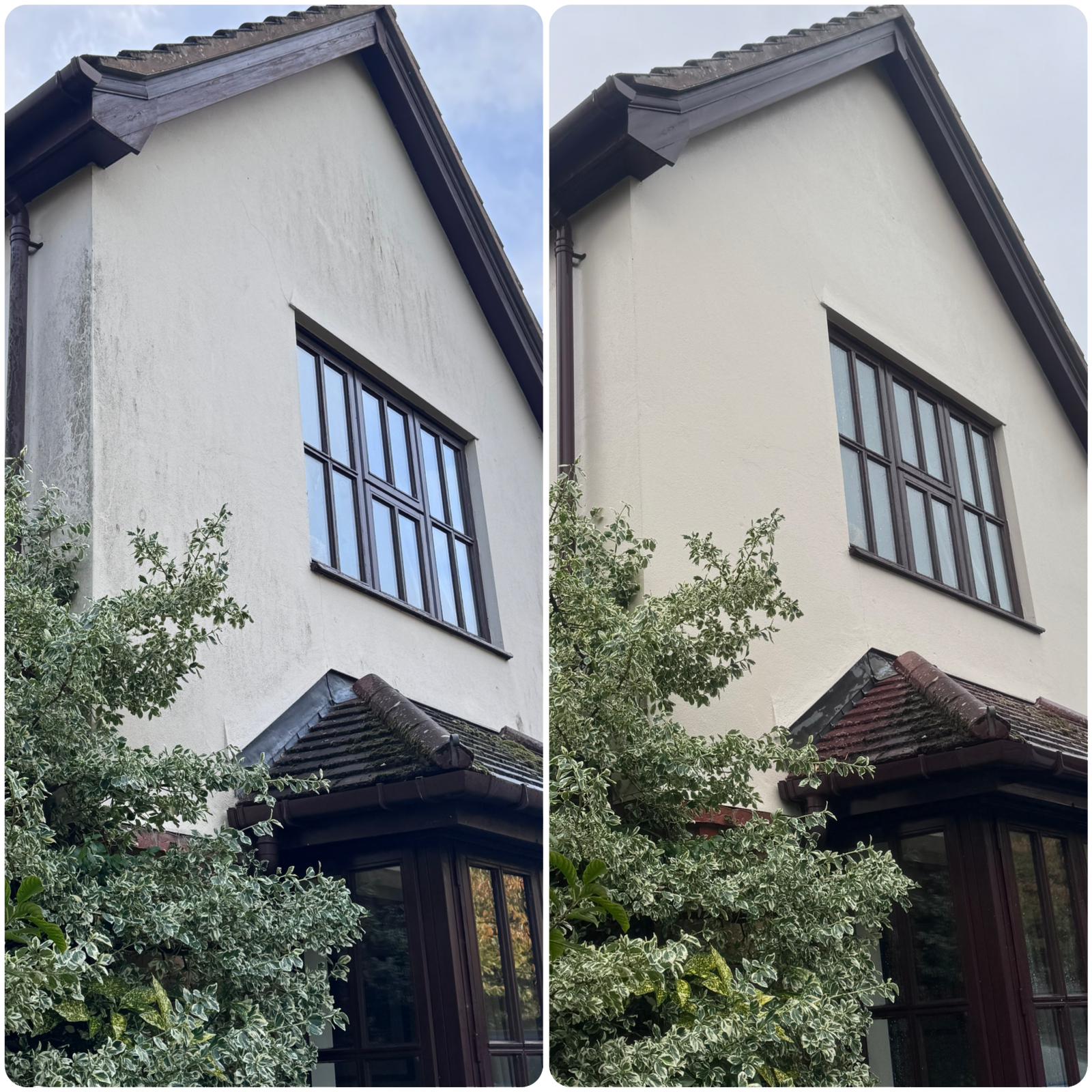 Render cleaning restoring exterior walls at home in Lavenham Suffolk